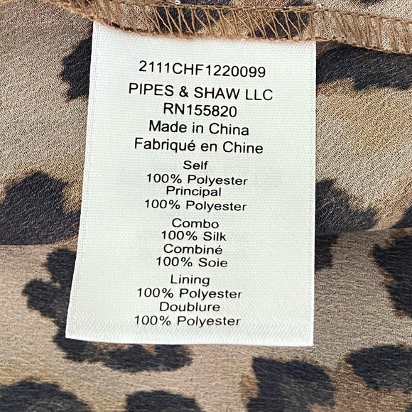 Veronica Beard 2 Piece -100% silk dress & silk underslip. Leopard. EUC - Picture 8 of 11